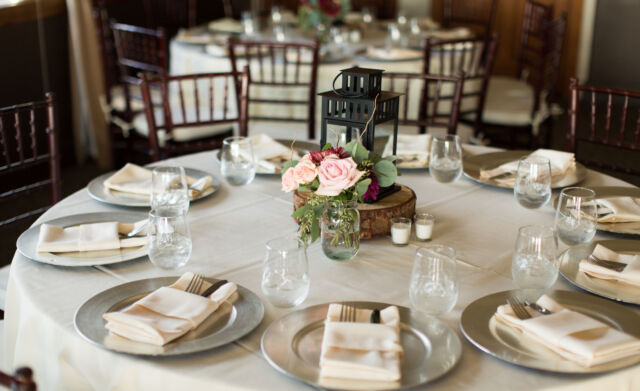 Beautifully styled reception table decor