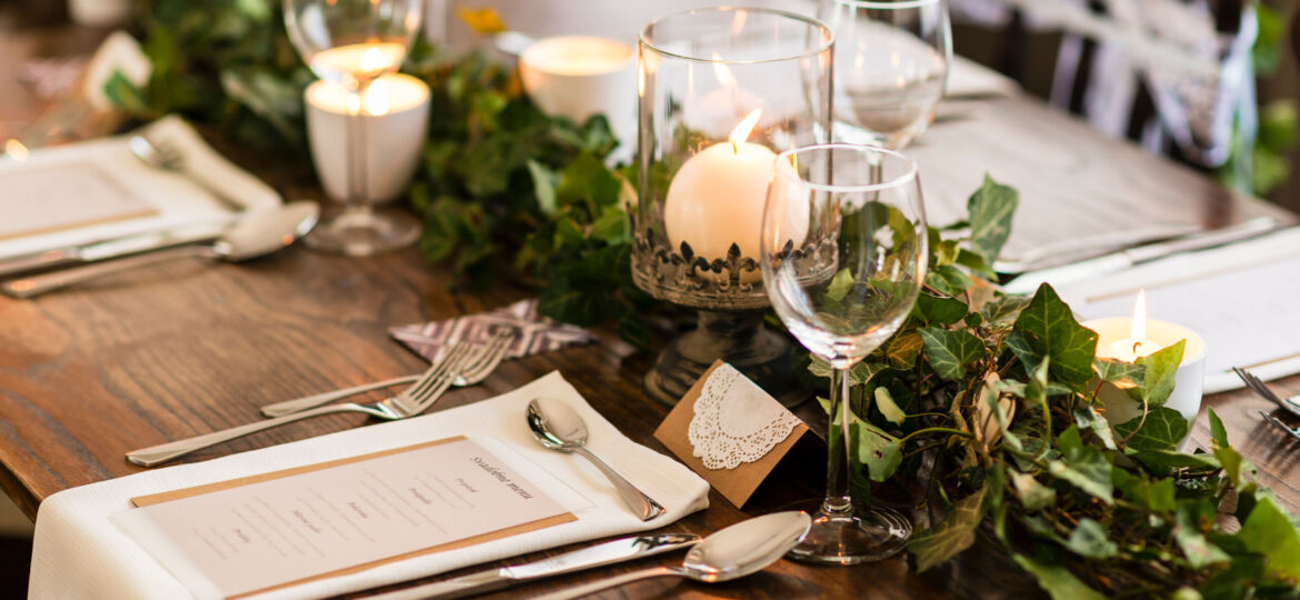 wedding table setting